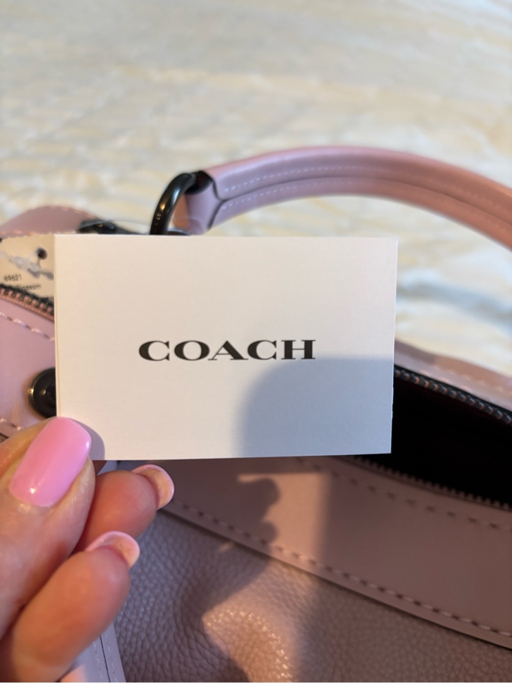 Coach Pink Pebbled Leather Shoulder Satchel with Removable Strap - Picture 10 of 11